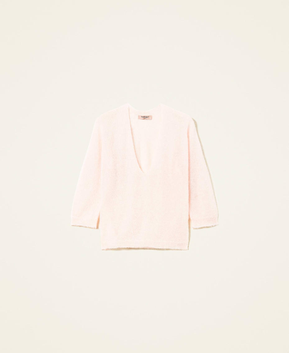 Pull sans coutures en mohair mélangé