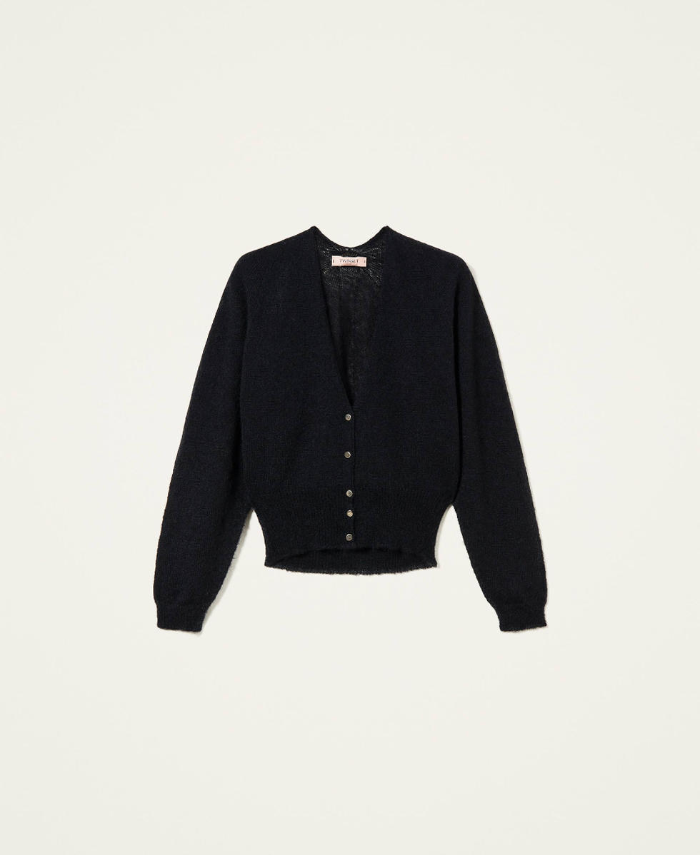 Mohair Cardigan Black 2025 | masscases.com