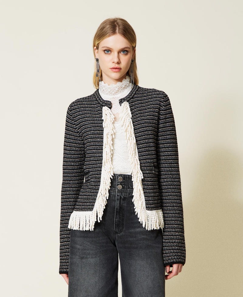 Chaqueta Chiego jacquard punto bicolor