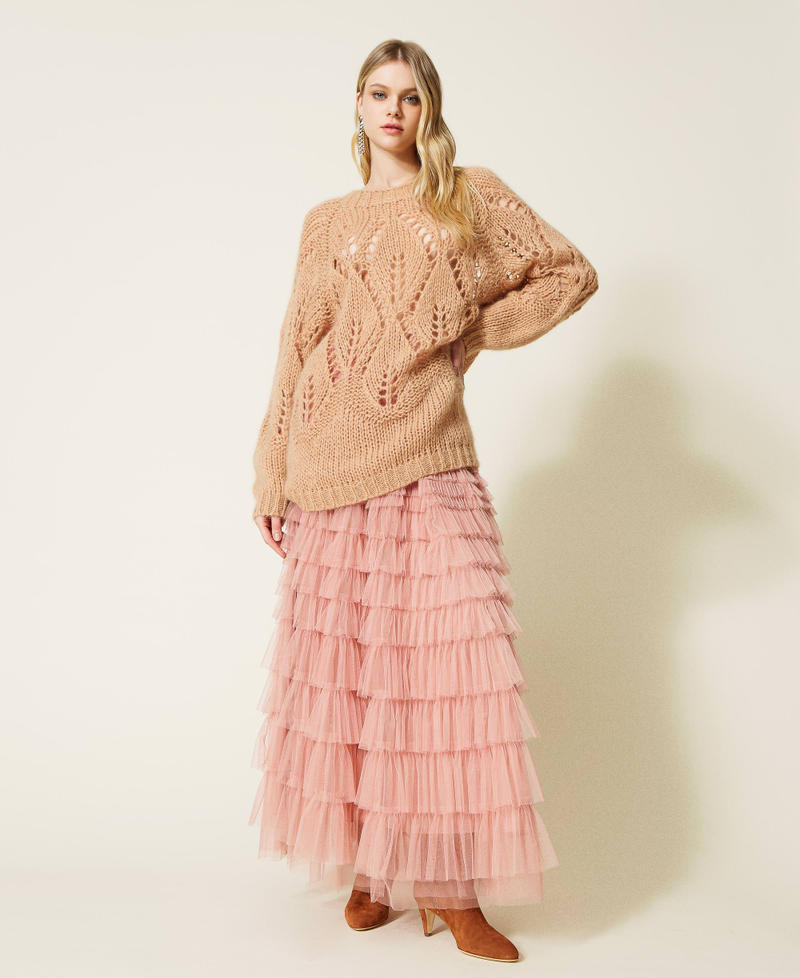Maxi maglia in misto mohair