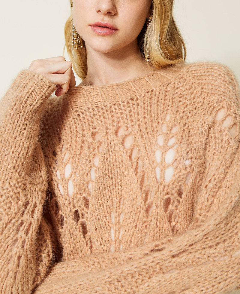 Maxi maglia in misto mohair