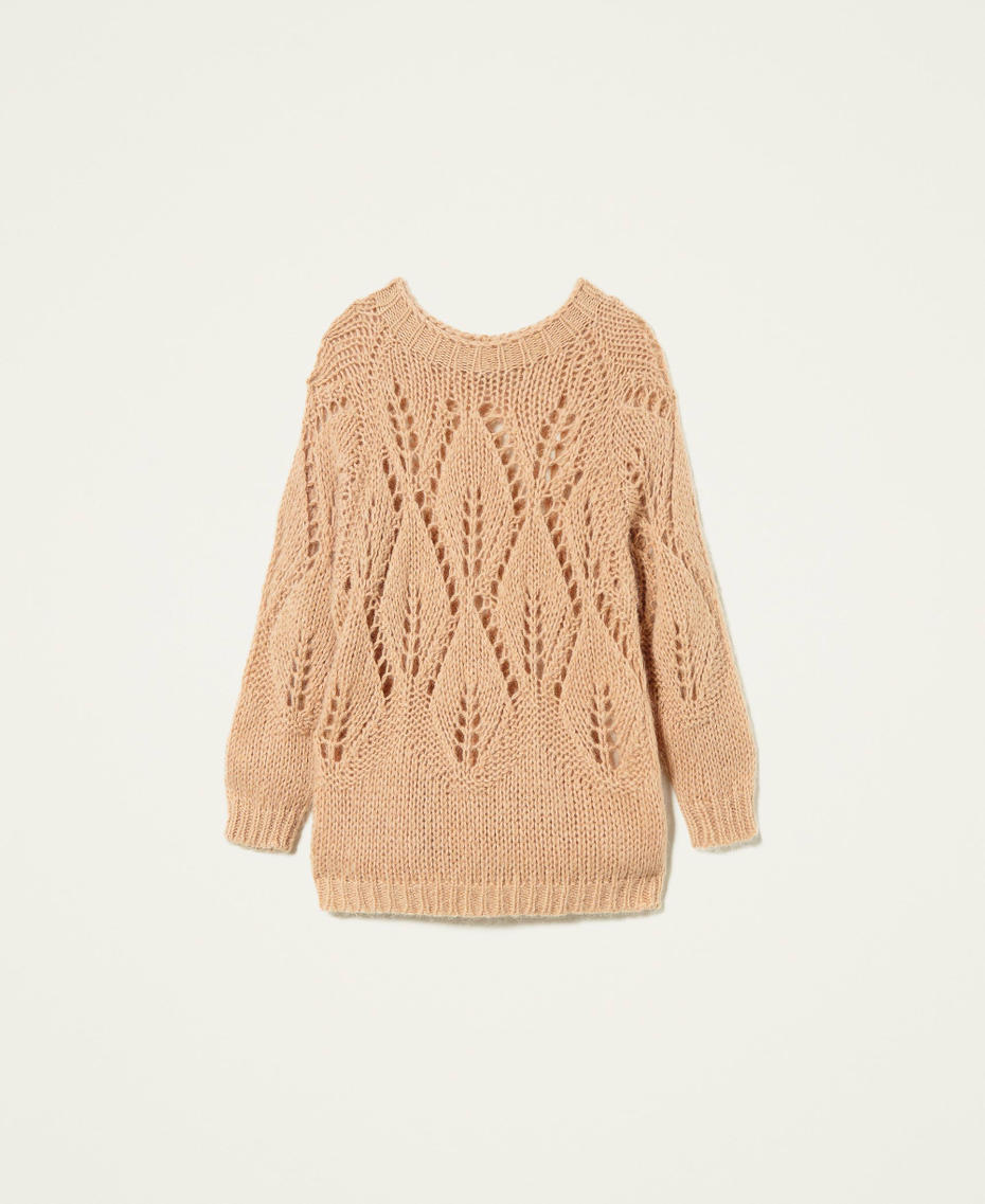 Maxi maglia in misto mohair