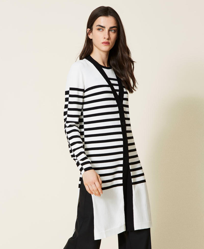 Striped top and cardigan