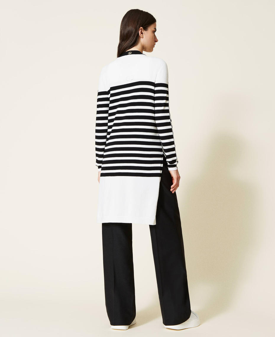 Striped top and cardigan