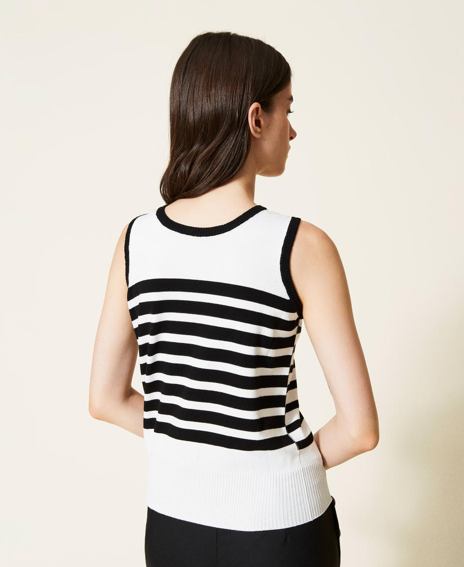 Striped top and cardigan