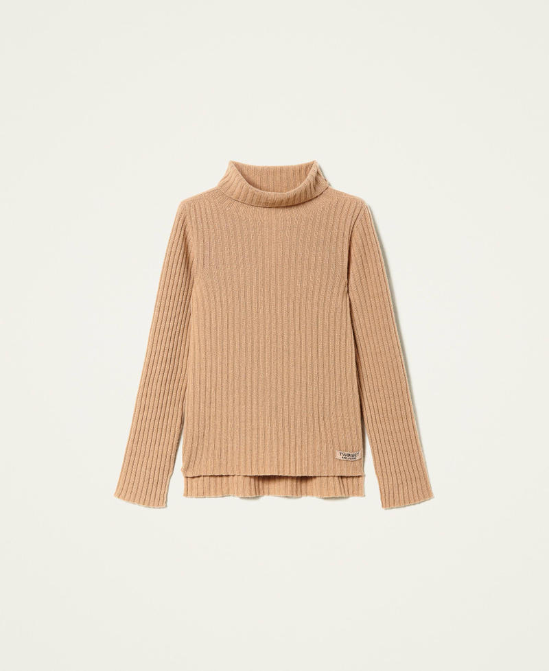 Ribbed wool and cashmere jumper "Dune" Beige Woman 222TP3340-0S