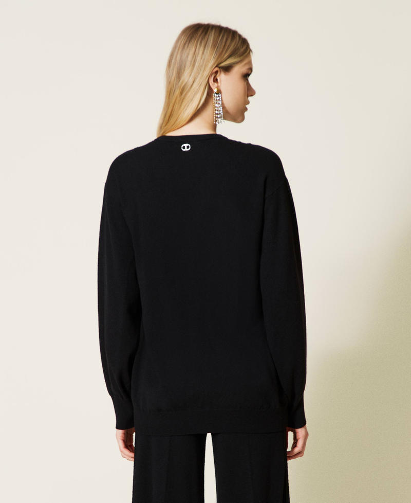 Maxi maglia con pizzo