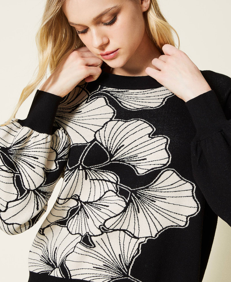 Pique jacquard jumper