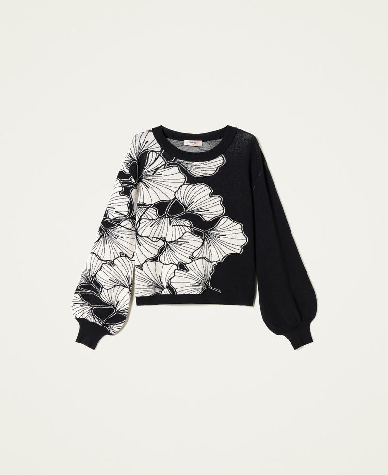 Pique jacquard jumper