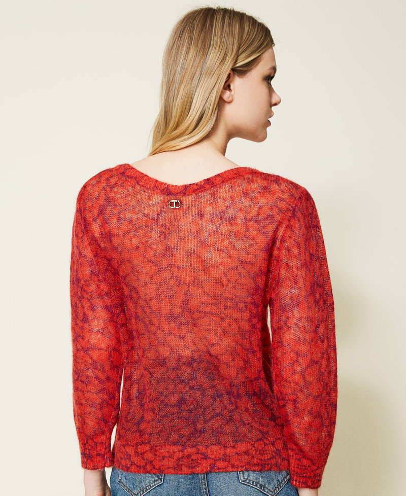 Pull en mohair mélangé imprimé