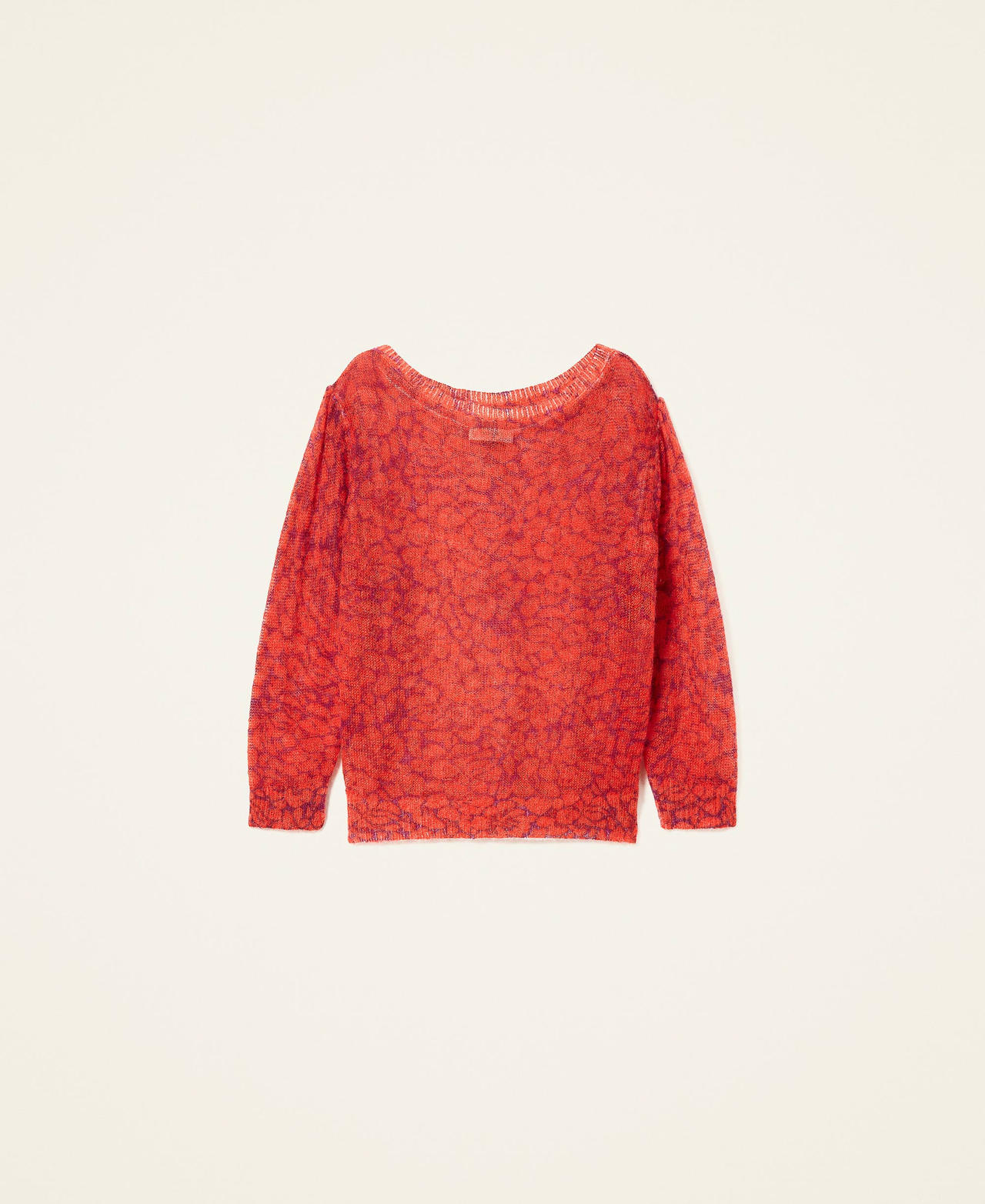 Pull en mohair mélangé imprimé