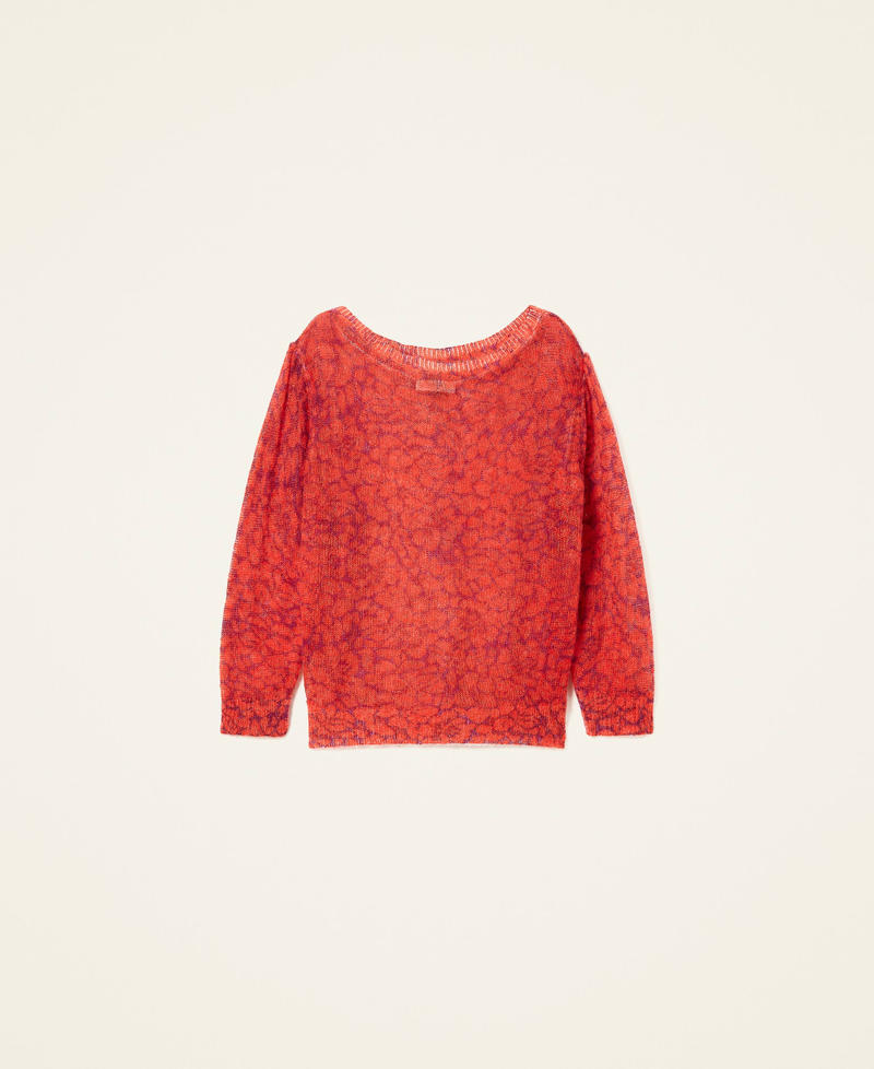 Pull en mohair mélangé imprimé