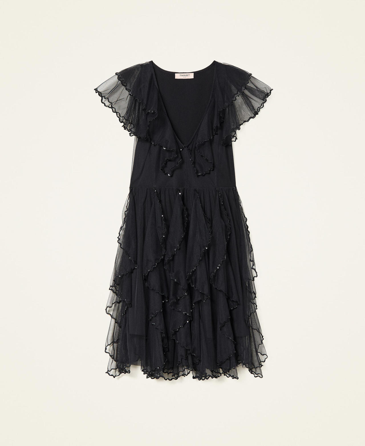 Robe volants fines bretelles - Femme | MANGO France métropolitaine