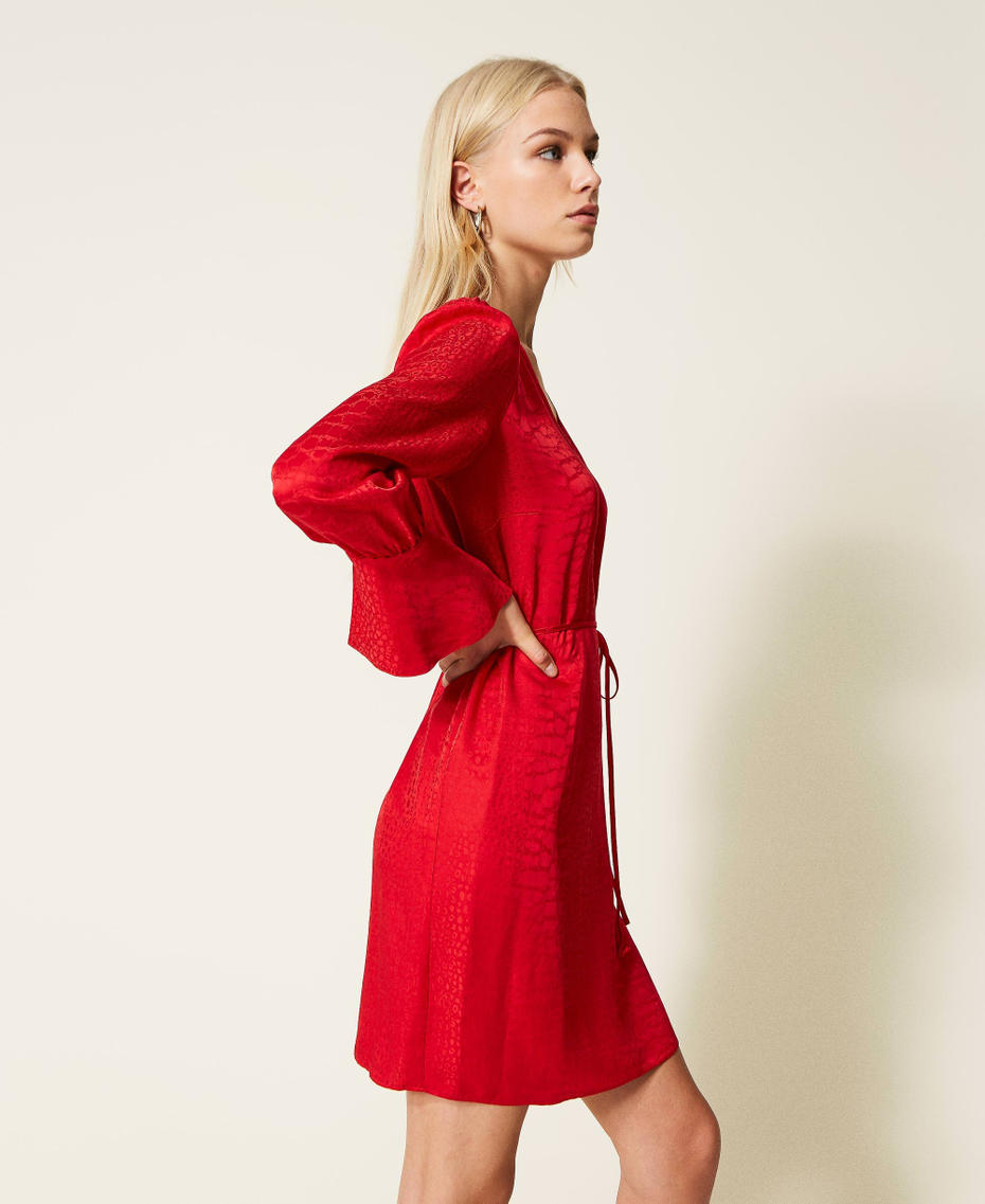 Abito corto in tulle con balze Donna, Viola | Milano