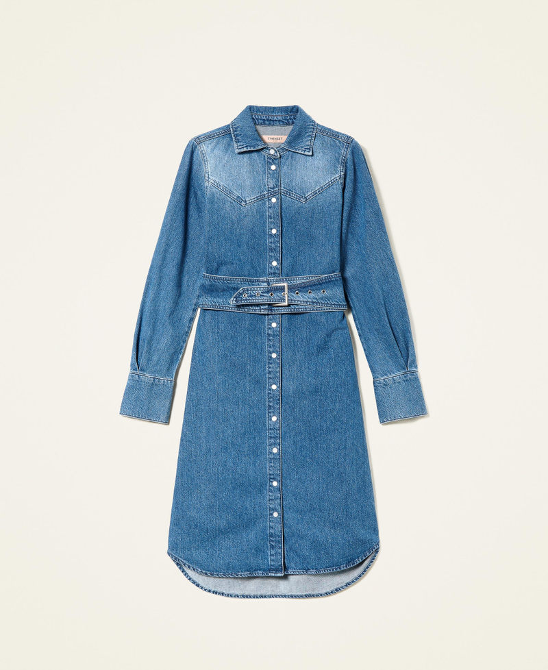 Hemdblusenkleid aus Jeansstoff