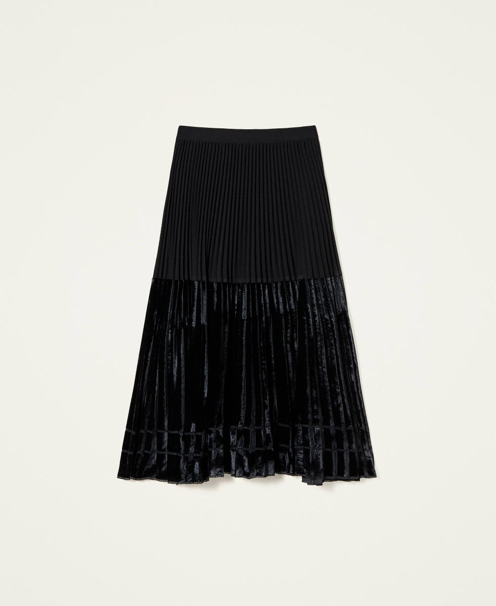 Jupe velours noire femme best sale