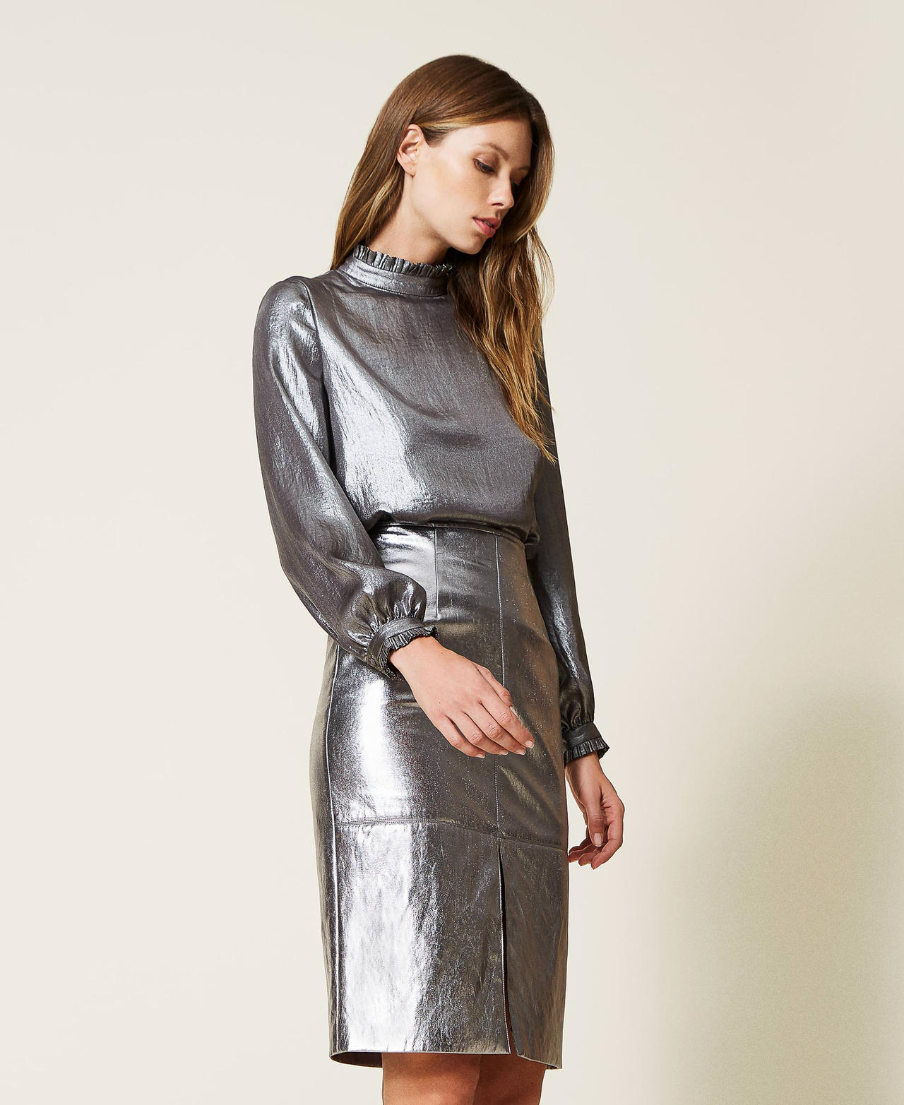 Collardbbcarlis Bluse Bluser Kit W Metallic