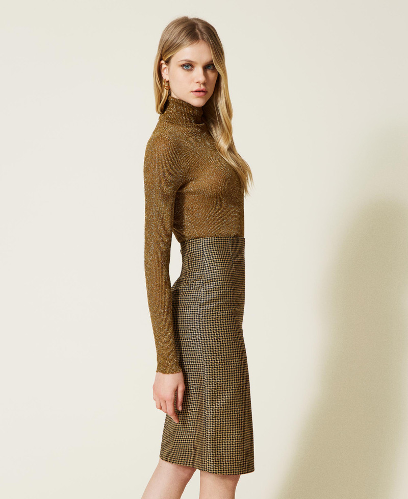 Federmäppchen Mit Hahnentritt-Muster - Rosa Stifteetui Für Büro & Reisen