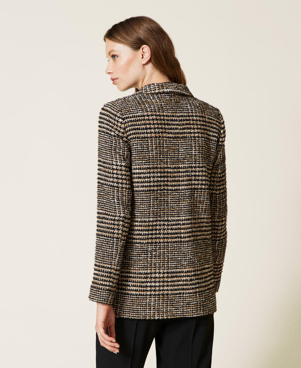 Glen plaid boucl&eacute; jacket
