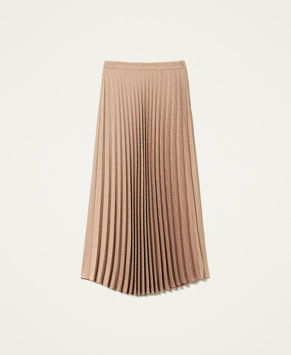 Houndstooth long skirt