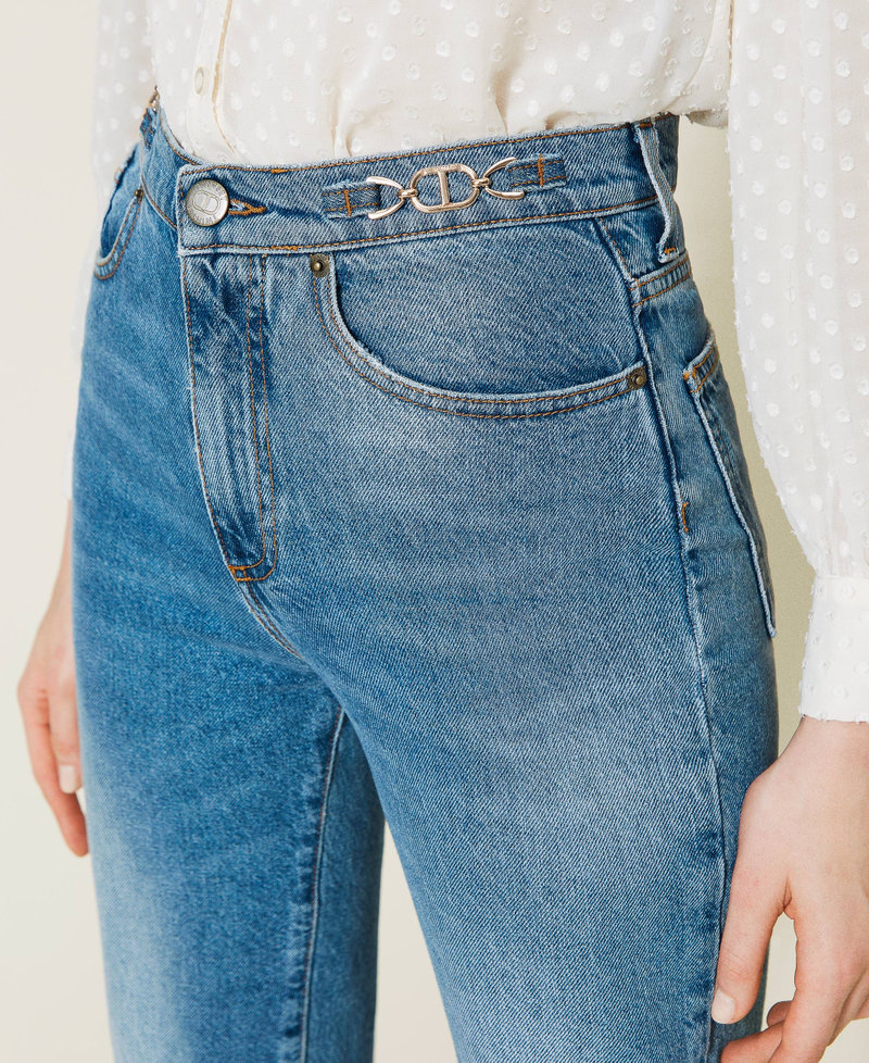 Regular jeans with clasps and logo Denim Woman 222TT2440_00078_05