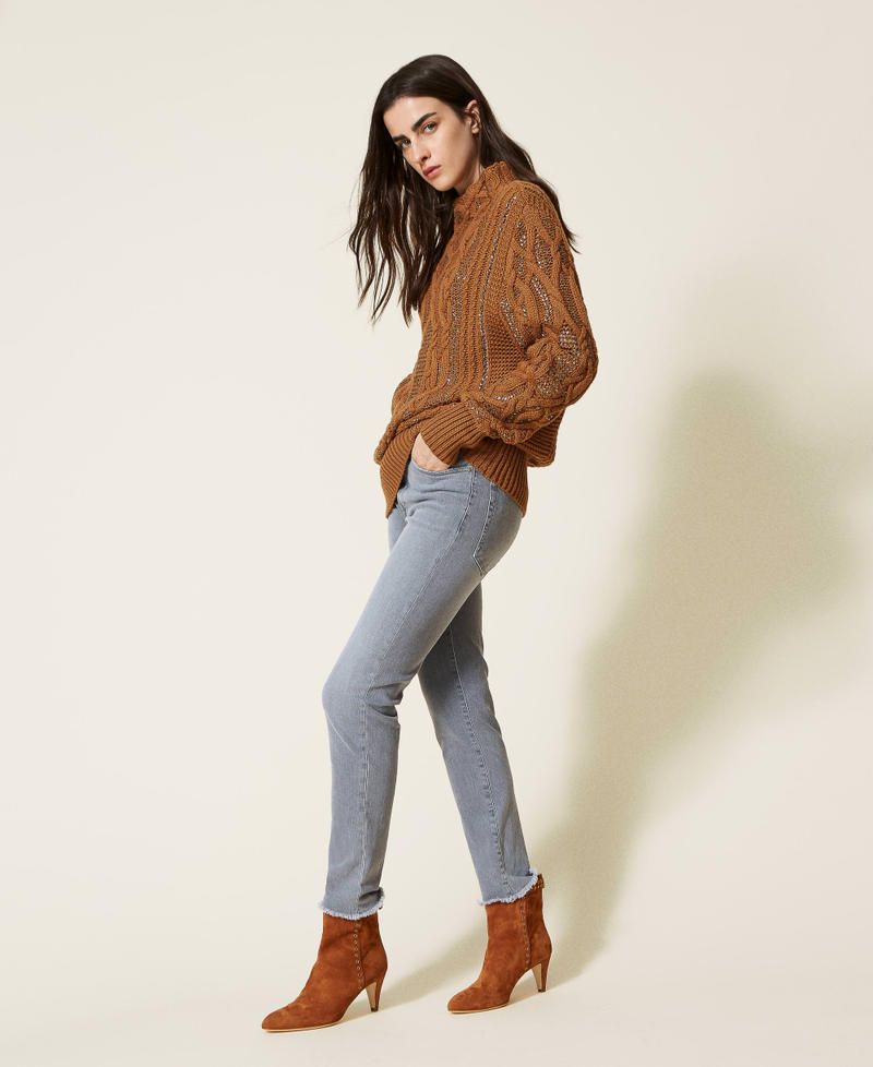 Jean skinny avec bord franc