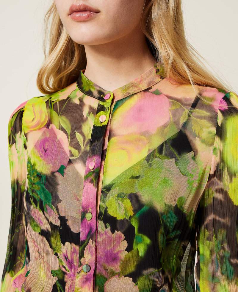 Floral creponne shirt