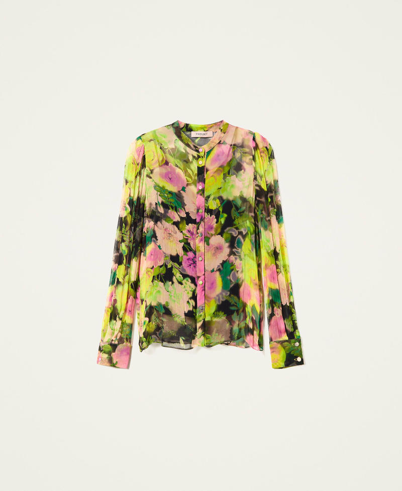 Floral creponne shirt