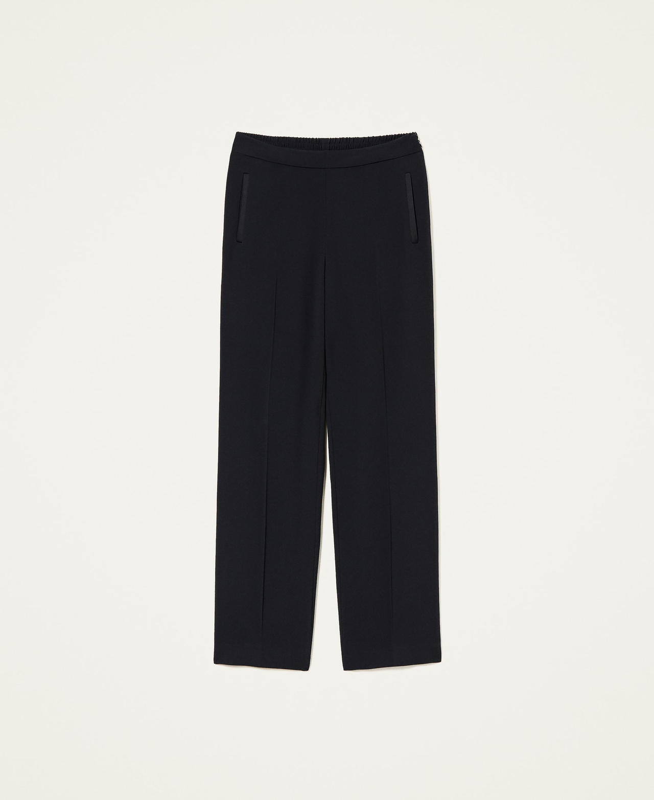 Cady trousers with elastic Black Woman 222TT2510-0S