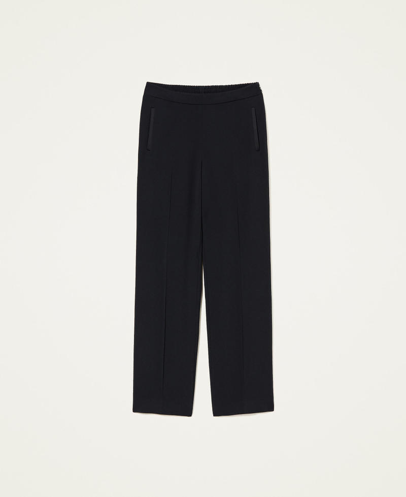 Cady trousers with elastic Black Woman 222TT2510_00006_0S