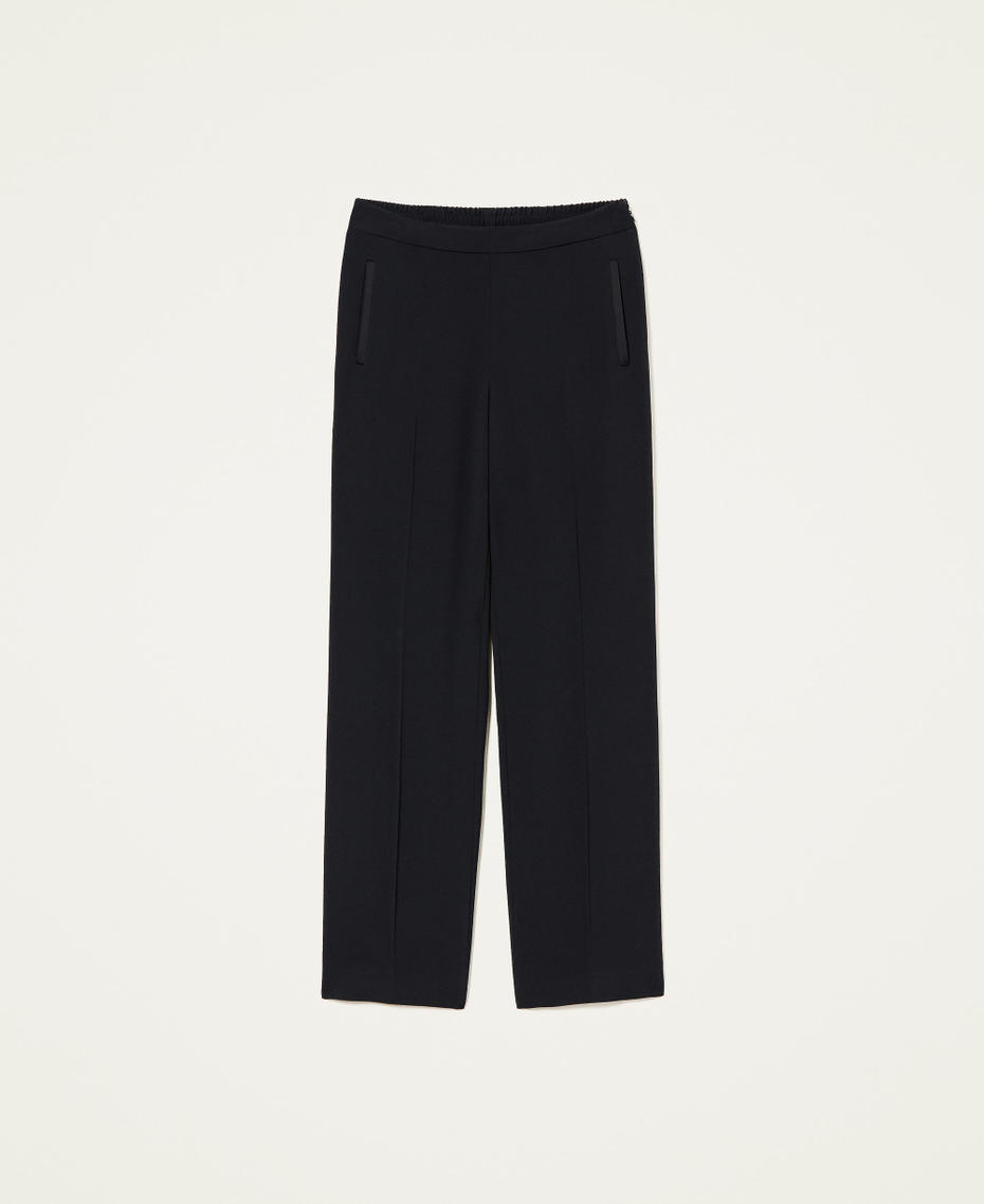 Cady trousers with elastic Black Woman 222TT2510_00006_S0
