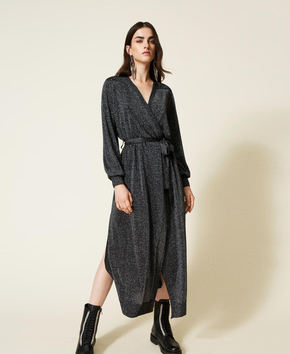 Long cardi-dress with belt