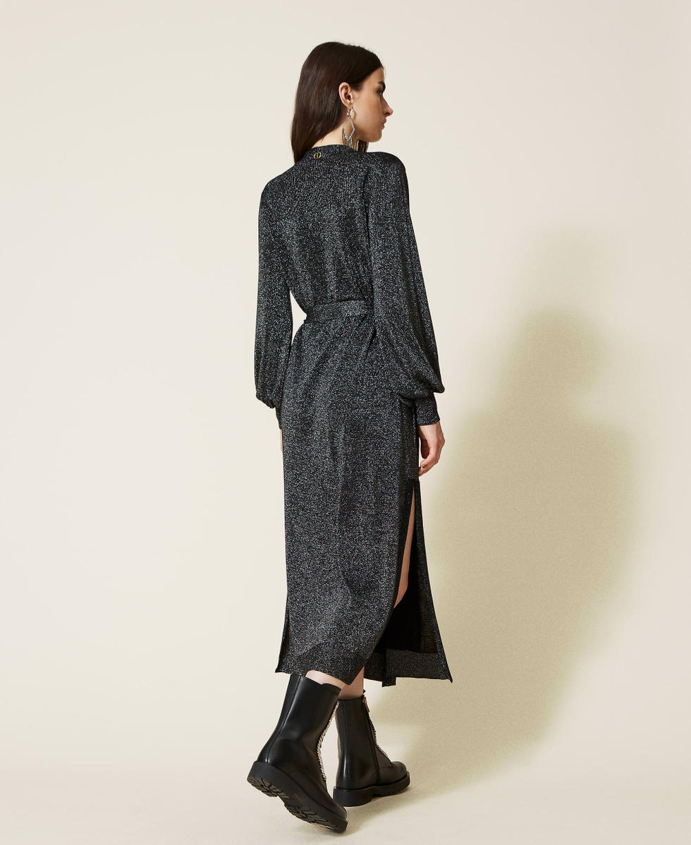 Robe-cardigan longue avec ceinture