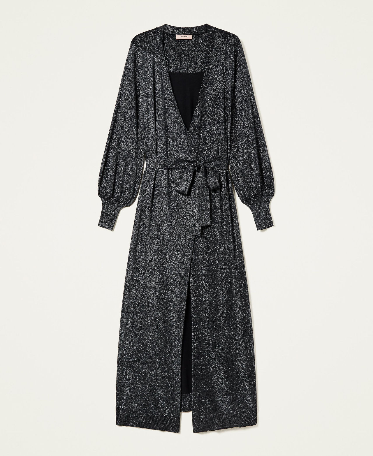 Long cardi-dress with belt