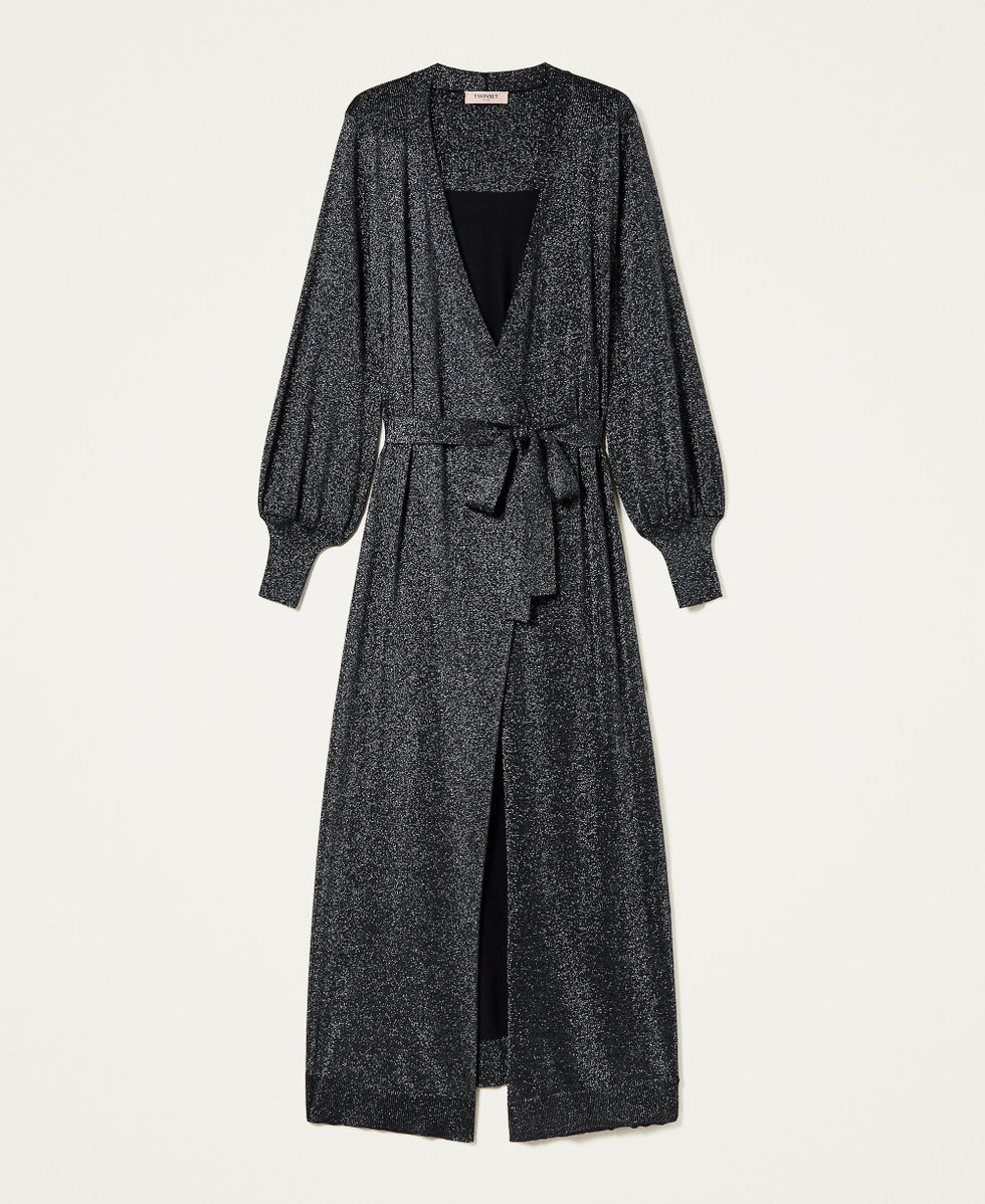 Robe-cardigan longue avec ceinture