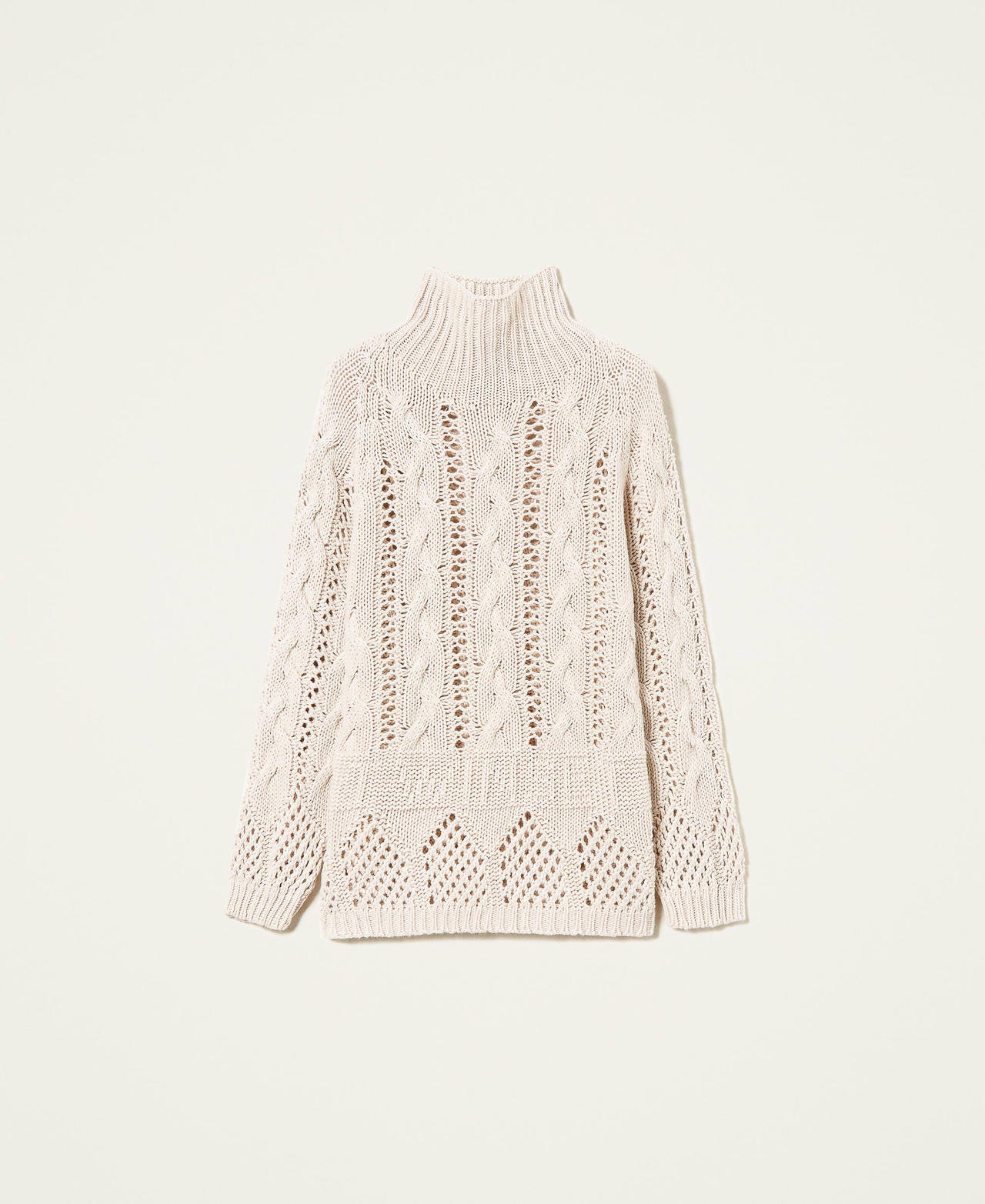 Treeblend yarn seamless turtleneck jumper