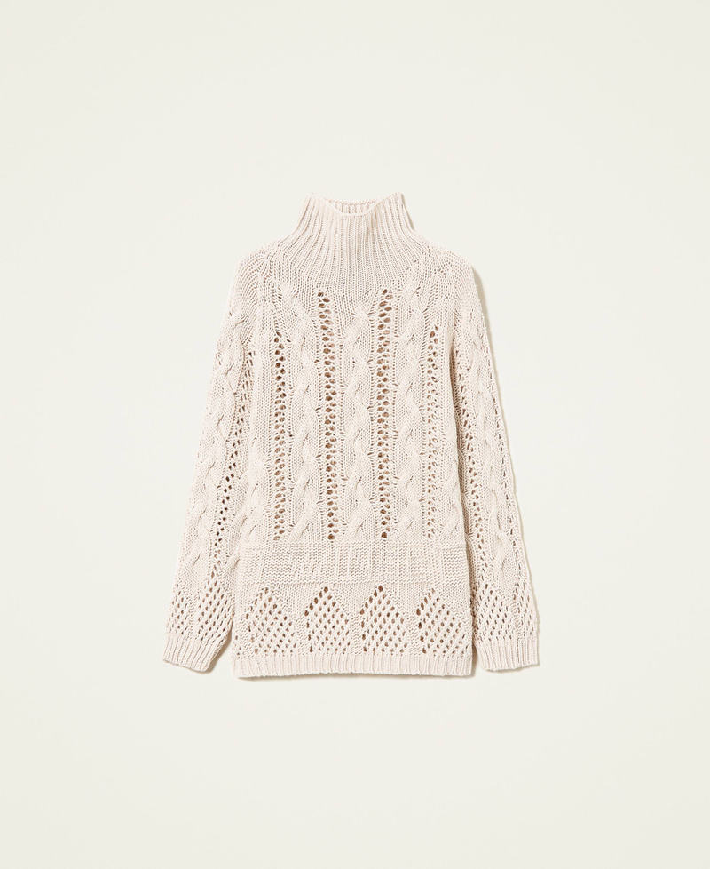 Treeblend yarn seamless turtleneck jumper