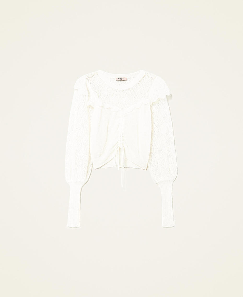 Mohair blend jumper with drawstring