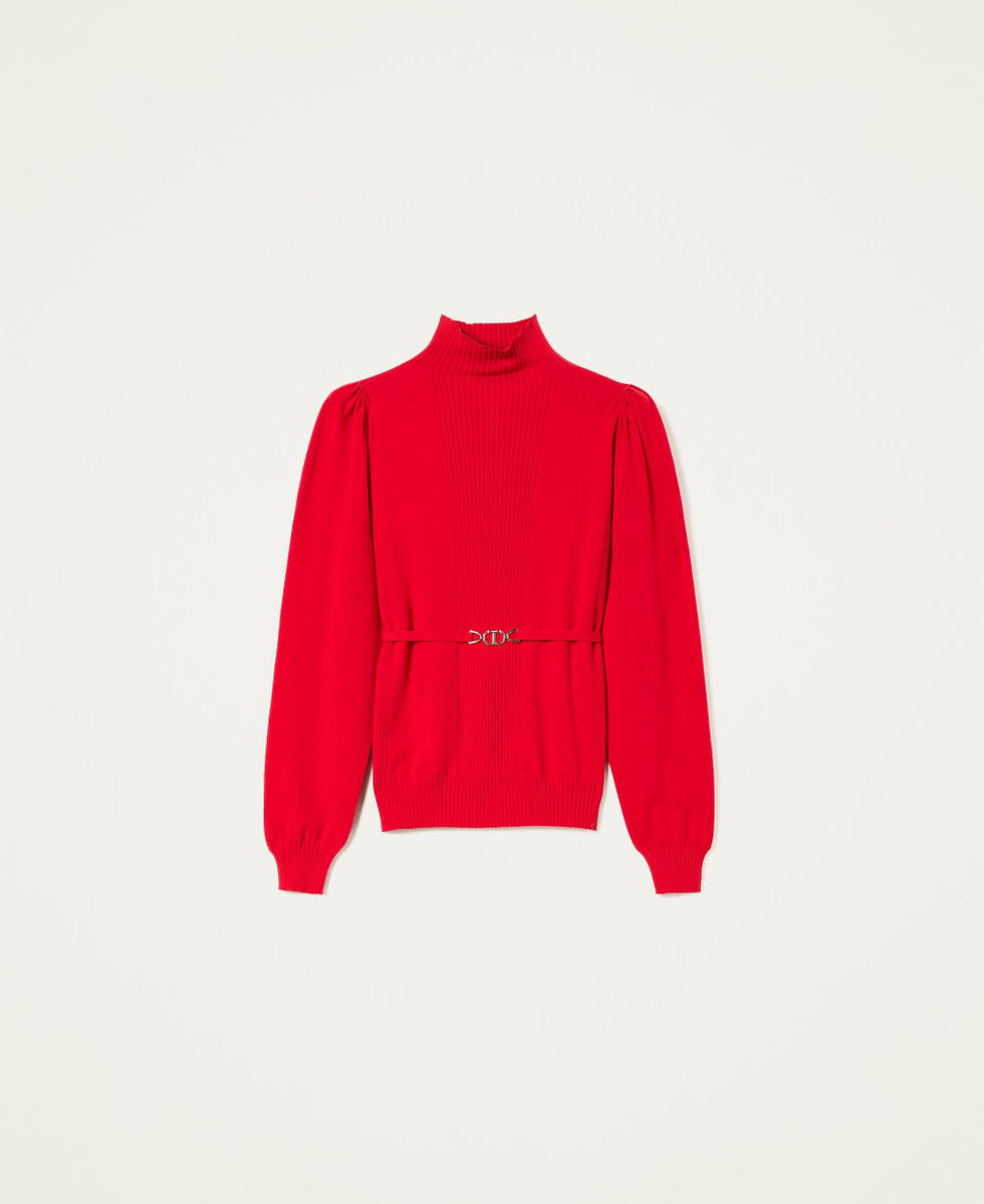 Red top jumper zara