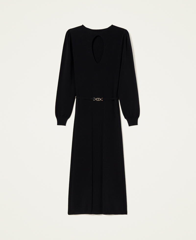 Robe en maille sans coutures avec barrette Oval T