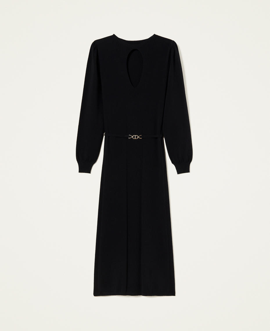 Robe en maille sans coutures avec barrette Oval T