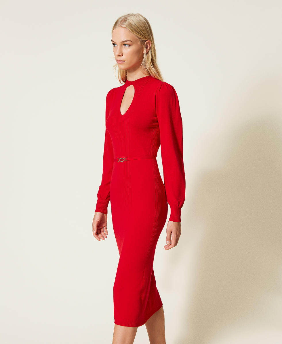 Abito maglia rosso new arrivals