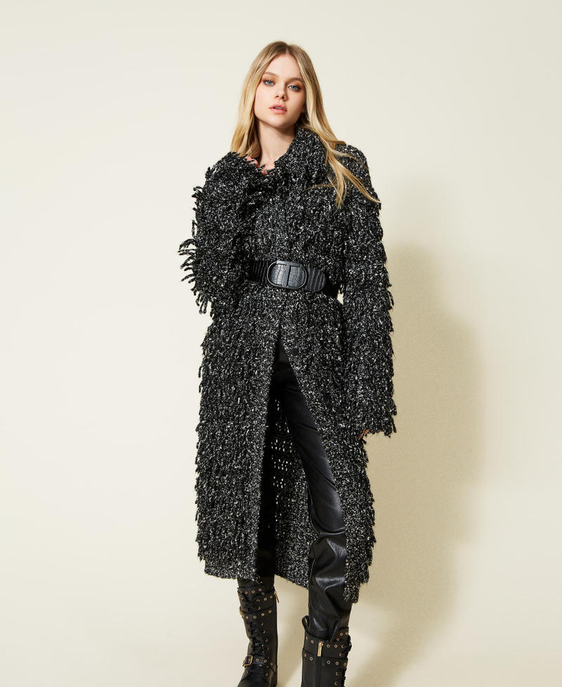 Long cardigan with fringes