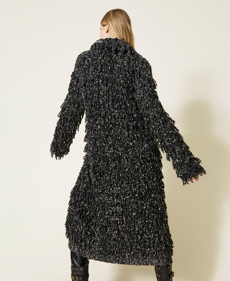 Long cardigan with fringes