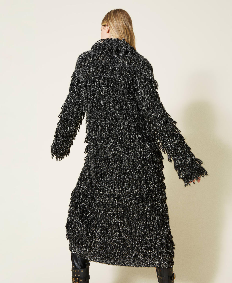 Langer Cardigan mit Fransen