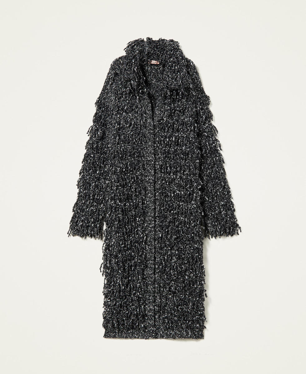 Long cardigan with fringes