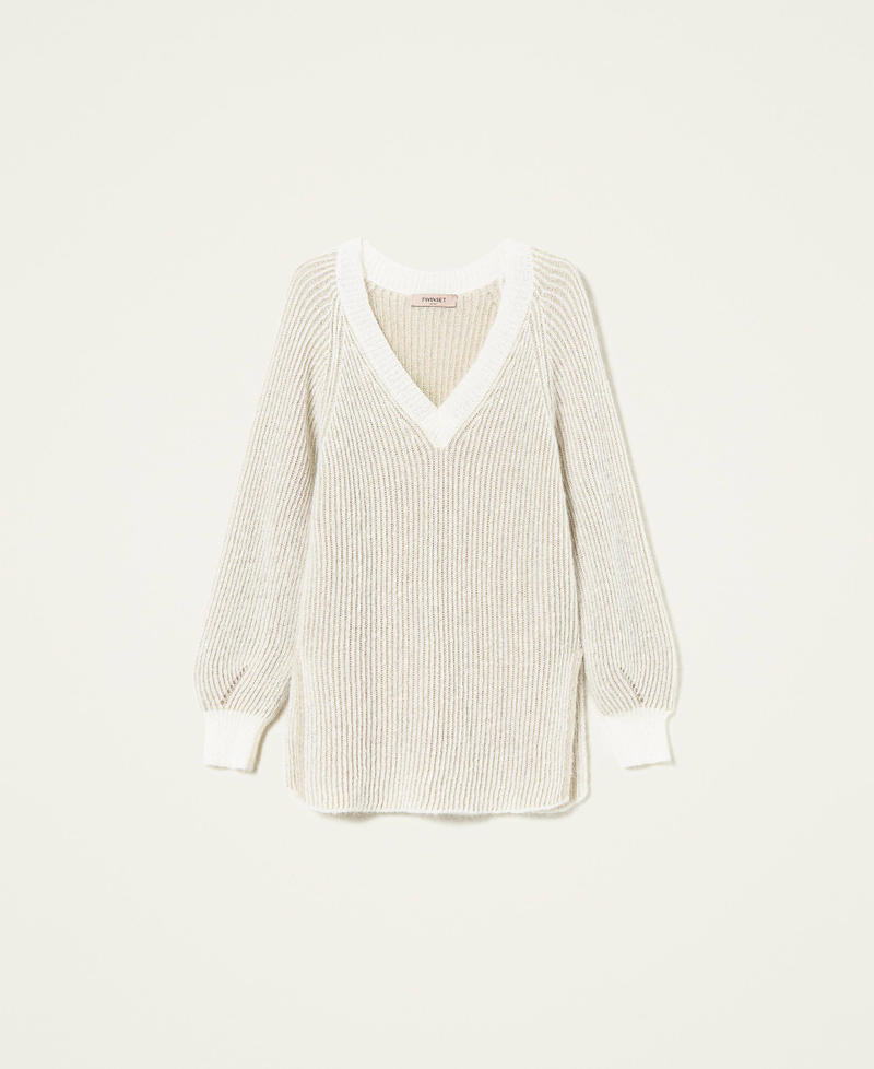 Mohair blend jumper with lurex