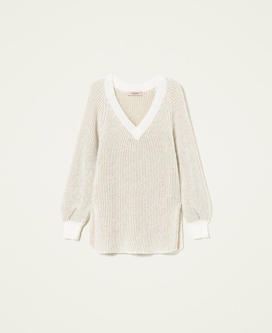Mohair blend jumper with lurex