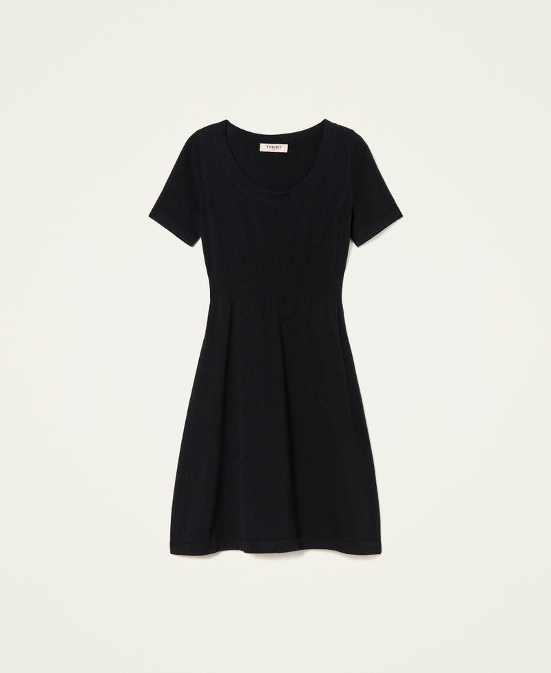 Short wool blend knitted dress