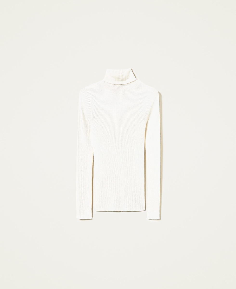 Seamless wool turtleneck jumper